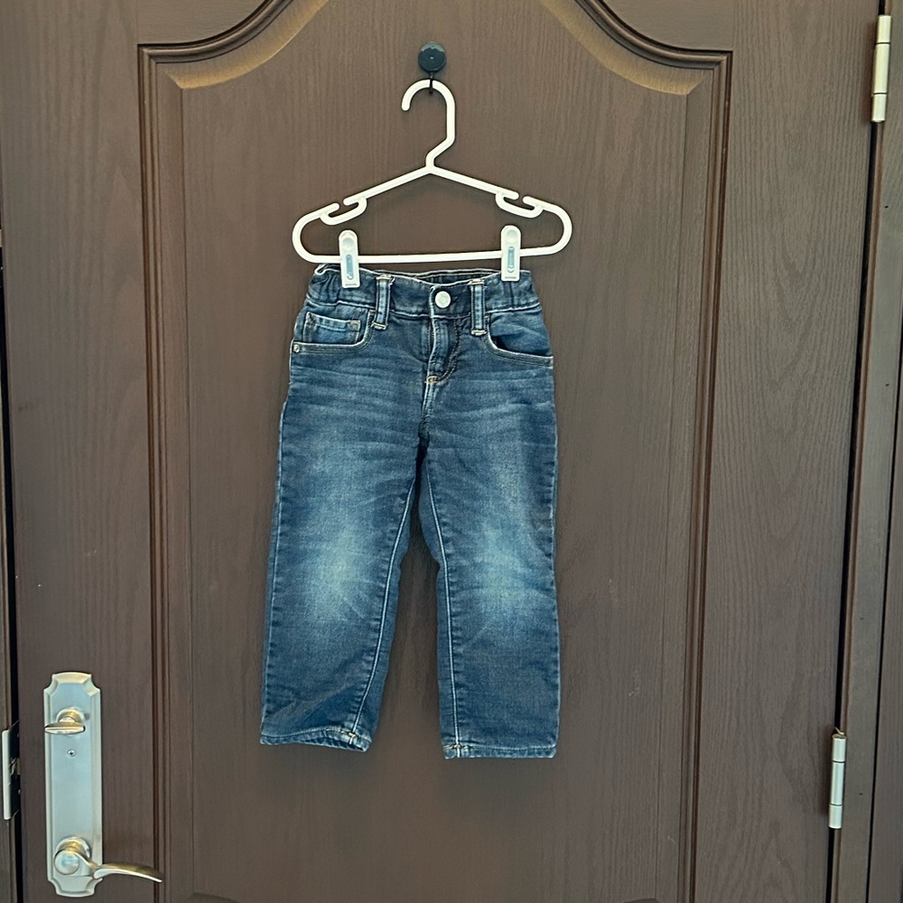 3/$25 GAP Denim Jeans Toddler Boys Size 3 Years Adjustable Waist Straight Leg